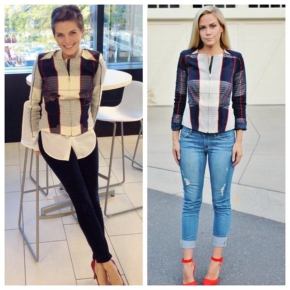 Plaid Blazer Jacket - Picture 2 of 10